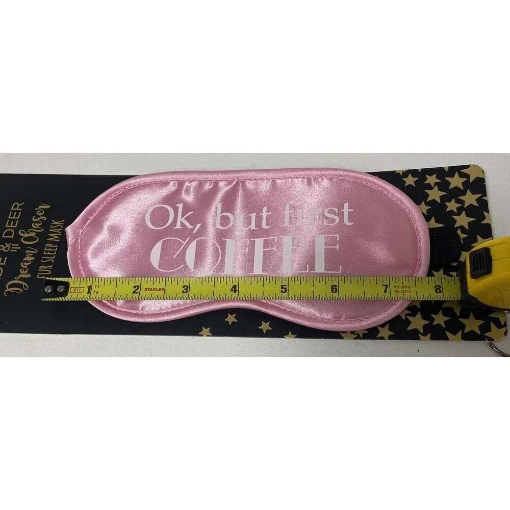 Jade and Deer Sleep Mask Dream Chaser Funny Pink Fur On Card NWT